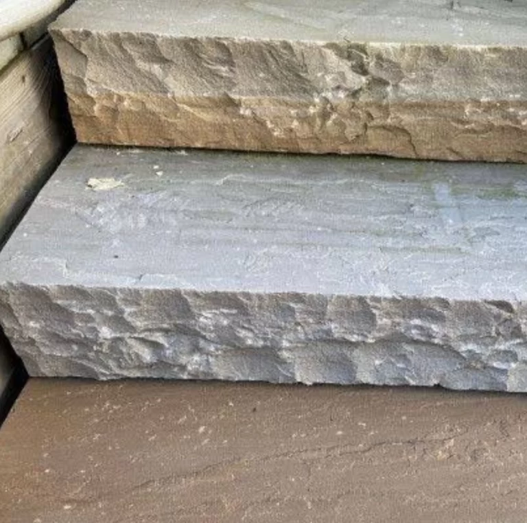 British Grey sandstone steps