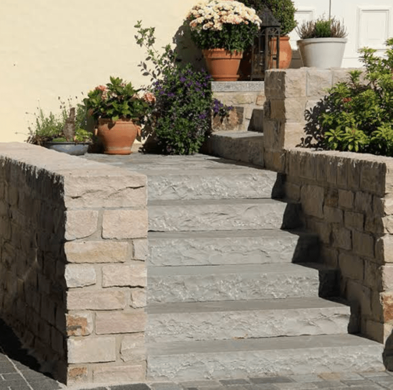 British Grey sandstone steps
