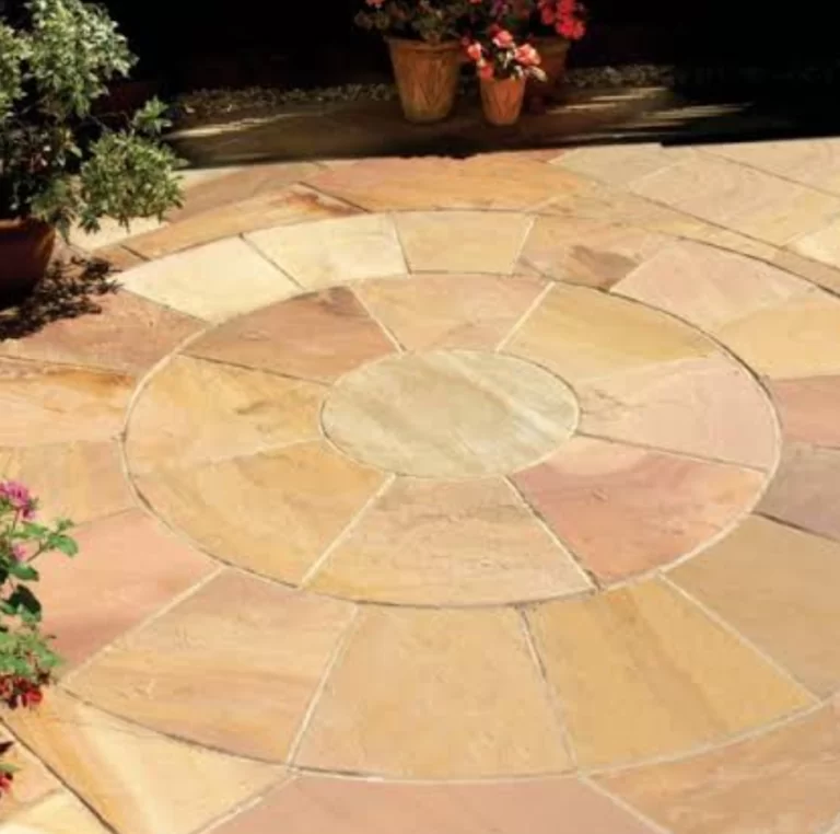 Golden brown sandstone circle
