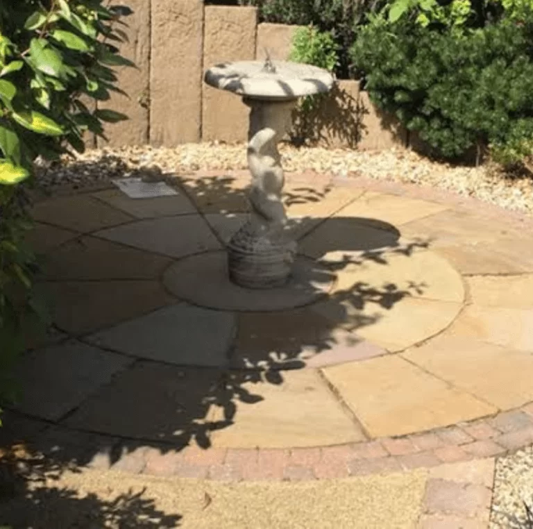 Golden brown sandstone circle