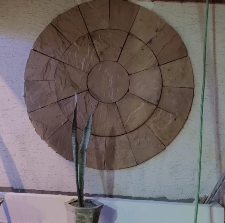 Golden brown sandstone circle