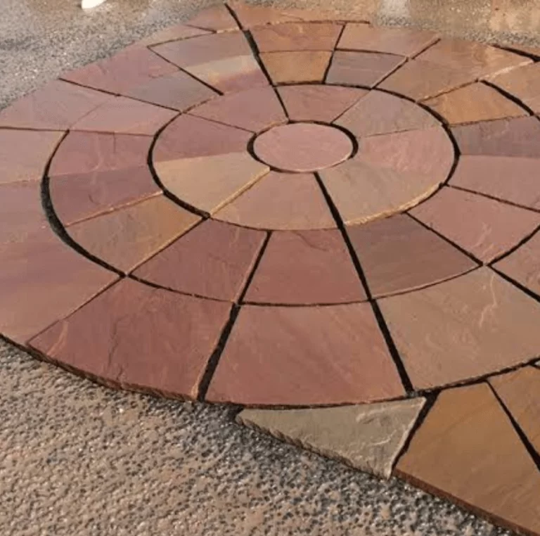 Rose pink sandstone circle