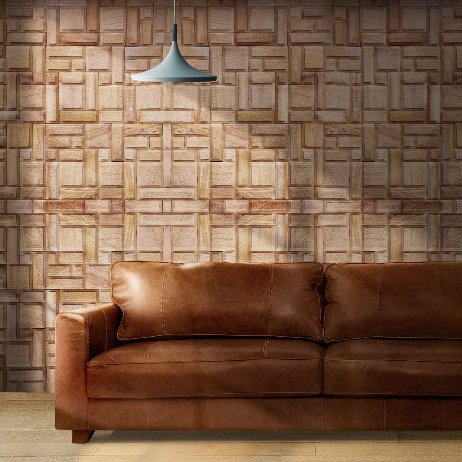 Teak stone multisize carbed mosaic-min