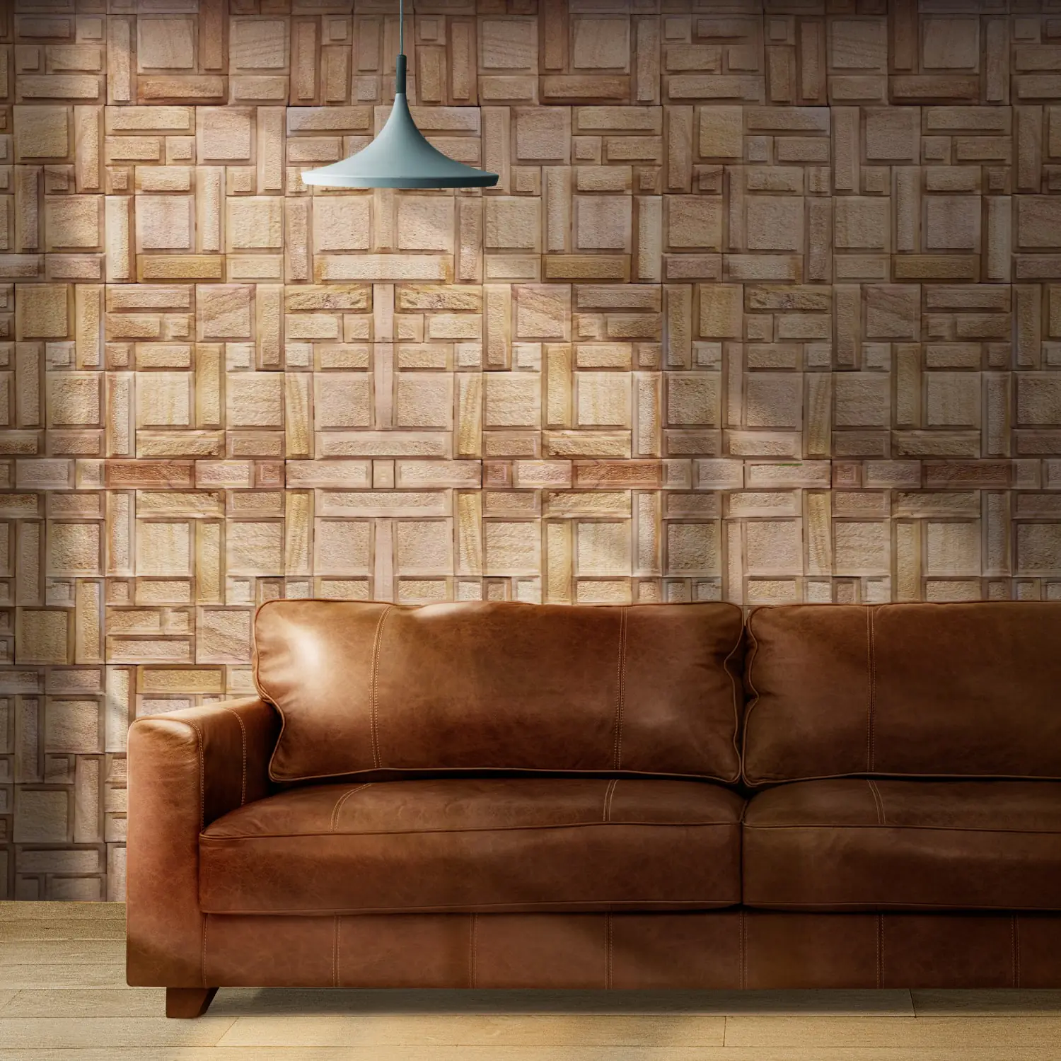 Teak stone multisize carbed mosaic-min