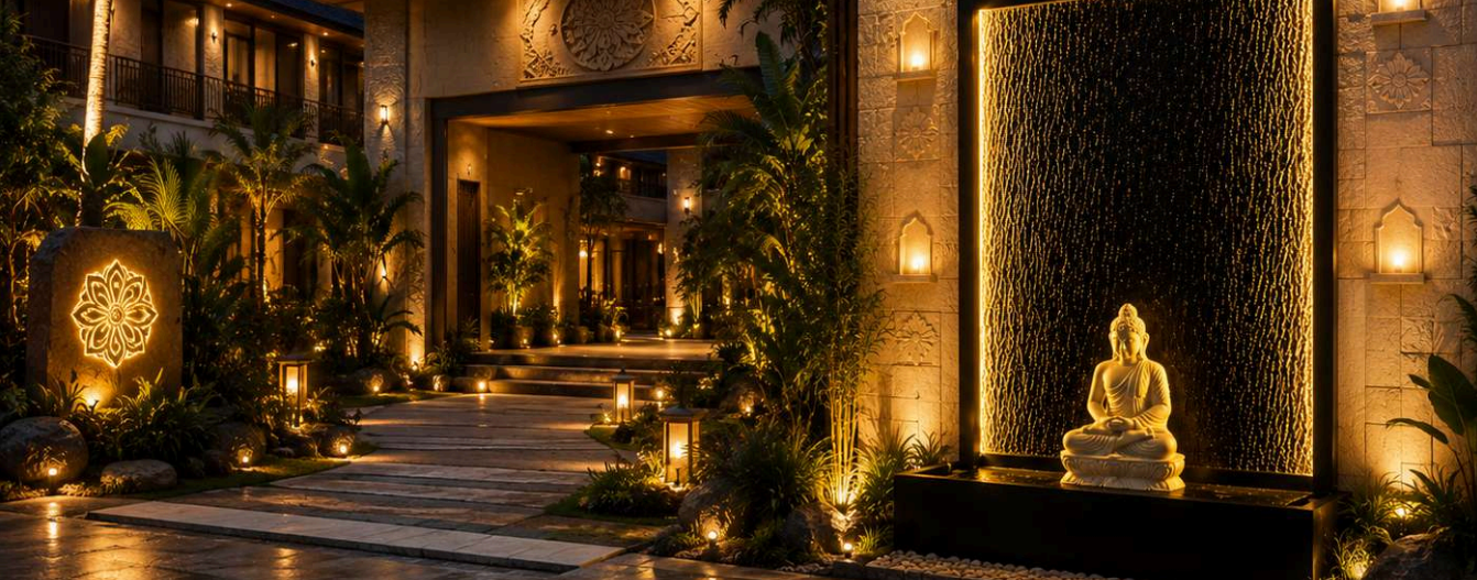 Mural,wall carvings, fountains